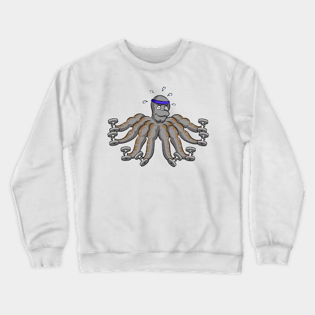 OCTOPUS BODYBUILDER Crewneck Sweatshirt by Dwarf_Monkey